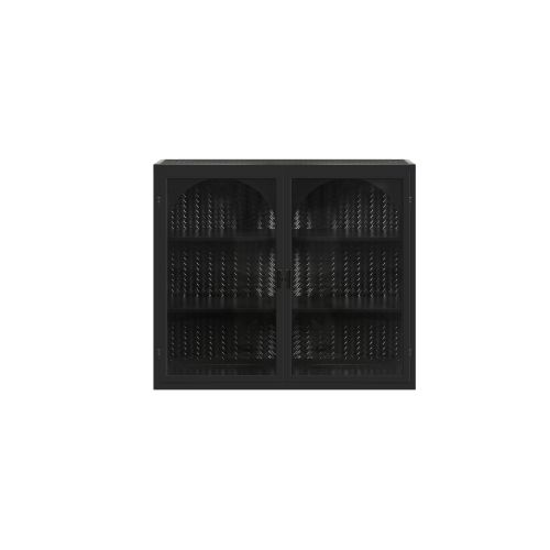 Modern Two-door Wall Cabinet With Glass Door With Characteristic Woven Pattern, Black Unavailable Platforms- Temu Modern Two-door Wall Cabinet With Glass Door With Characteristic Woven Pattern, Black Unavailable Platforms- Temu